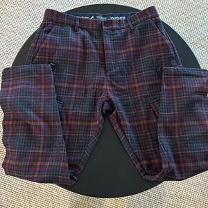 Scotch & Soda Pants Mens W32 L32 Wool Blend Heavy Cargo Plaid High Rise